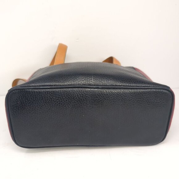 LA Tour Eiffel 1887 Red Green and Blue Pebbled Leather Handbag - Picture 4 of 14